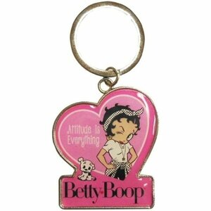 ベティーちゃん　ベティブープBetty Boop　ベティ ピンクハート メタルキーチェン アメリカン雑貨 アメリカ雑貨 ベティ