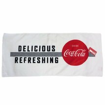 コカコーラ COKE Coca-Cola フェイス タオル デリシャス　コーラ雑貨 アメリカン雑貨_画像1