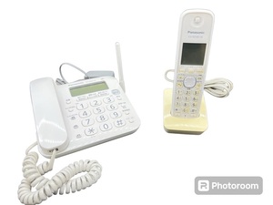 E205( electrification / Junk )Panasonic VE-GD21-W telephone parent machine cordless handset cordless handset. battery less 