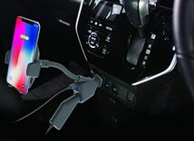 車内用品 スマホホルダー Qi対応フレキシブルワイヤレス充電ホルダー シガーソケット取付タイプ BK SPH1906_画像2