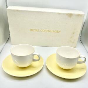 蘇さ(SY1134)　洋食器　コペンハーゲン　ROYAL COPENHAGEN　カップ＆ソーサー　箱付き　中古品　80サイズ