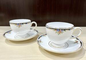 蘇さ(MAY65)　洋食器　ウェッジウッド　WEDGWOOD　オズボーン　カップ＆ソーサー　２客　中古品　80サイズ 