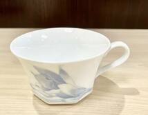 蘇さ(HY623)　洋食器　レア　HOYA　CHINA　white　shadow　カップ＆ソーサー　2組　中古品　60サイズ_画像2