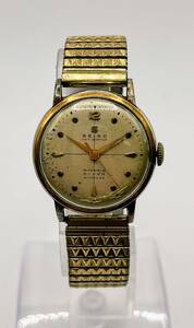 蘇や(MAY77) 1円スタート！腕時計　セイコースーパー　SEIKO-S　手巻き　15石　14K　稼動　中古品　コンパクトサイズ