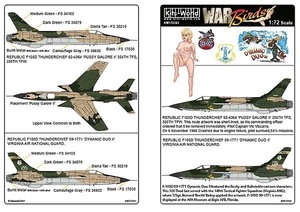 Kits-World(172151)1/72 REPUBLIC F-105D-RE-31 THUNDERCHIEF 'PUSSY GALORE II'他用デカール