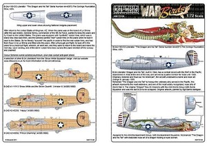 Kits-World(172128)1/72 Consolidated B-24J Liberator 'Dragon and his Tail' 用デカール