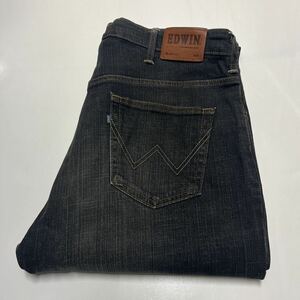 EDWIN Edwin F404 Inter National Basic стрейч джинсы Denim брюки черный W38 сделано в Японии 