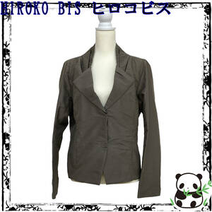HIROKO BIS Hiroko винт жакет внешний tailored jacket длинный рукав большой размер женский серый 13AB