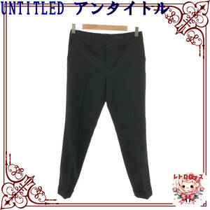 UNTITLED Untitled bottoms casual pants zipper simple lady's black 2 made in Japan 