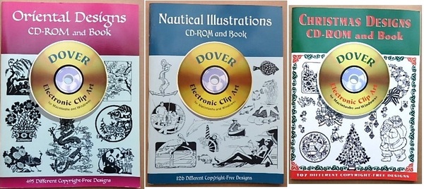 ★ CD付フリーデザインブック３冊【Oriental 495点】【Nautical 126点】【CHRISTMAS 107点】DOVER（東洋・海、マリン・クリスマス ）