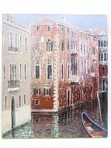 Art hand Auction E11645 Pintura al óleo auténtica garantizada, pintura de paisaje de Saburo Shimada Venice Canal F10, marco de tamaño, Cuadro, Pintura al óleo, Naturaleza, Pintura de paisaje