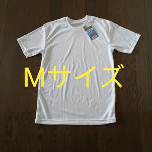 新品 　Мサイズ　メッシュドライ　Ｔシャツ【送料無料】速乾 ドライ　さらさら 白 半袖 トップス 半袖Tシャツ Tシャツ