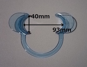 歯科技工■選べるオーラルワイダー１個開口器■オーラルリトラクターアングルワイダー口角鉤　Lサイズ　ブルー
