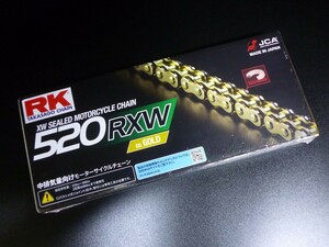 GS400(4)520 RK GV520R-XW ゴールドチェーン 110L☆CBX400FGSX400EザリゴキGT380ホーク2CBR400F