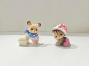 シルバニアファミリー 赤ちゃんケーキパーティー くるみリスの赤ちゃん　カンガルーの赤ちゃん　くじ