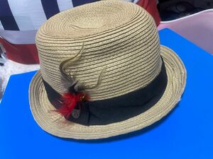 帽子 麦わら帽子 中折れハット シンプル ペーパーブレード カンカン帽