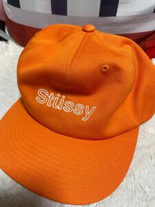 キャップ STUSSY オレンジ 夏向け