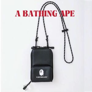 新品・未使用☆A BATHING APE ブラック スマホショルダーバッグ