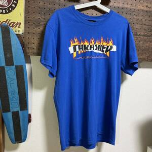 THRASHER ファイヤープリント Tシャツ M　ビッグロゴ　スラッシャー　半袖Tシャツ 