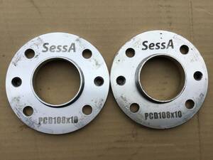 RED POINT SessA original aluminium spacer 4 hole 2 pieces set (PCD108×10mm)