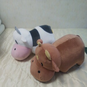  ранчо история корова san мягкая игрушка XL 2 вида комплект [ игра центральный. подарок ] размер. примерно 38 cm×18cm×30cm