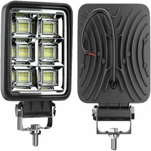 2個 ワークライト 作業灯 led LED 作業用ライト 144w 12v-24v 路肩灯 補助灯 投光器 車外灯 バックランプ サーチライト デイライト