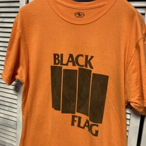 AGGL 1スタ オレンジ バンド Tシャツ ブラックフラッグ BLACK FLAG ロゴ 90s 00s ビンテージ 古着 ベール 卸 仕入れ