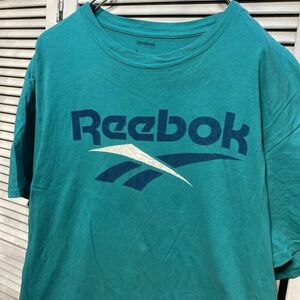 AGGG 1スタ 青 ロゴ Tシャツ リーボック Reebok 90s 00s ビンテージ アメリカ 古着 ベール 卸 仕入れ