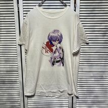 AGHU 1スタ 白 ピンナップガール アニメ Tシャツ エヴァンゲリオン 綾波レイ 90s 00s ビンテージ アメリカ 古着 ベール 卸 仕入れ_画像2