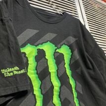 AGIW 1スタ 黒 Tシャツ モンスターエナジー エナジードリンク ロゴ - 90s 00s ビンテージ アメリカ 古着 ベール 卸 仕入れ_画像1