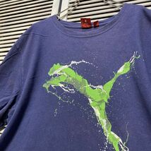 AGIR 1スタ ネイビー Tシャツ PUMA プーマ ロゴ インク - 90s 00s ビンテージ アメリカ 古着 ベール 卸 仕入れ_画像1