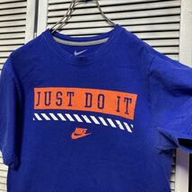 AGIP 1スタ 青 Tシャツ NIKE ナイキ just do it - 90s 00s ビンテージ アメリカ 古着 ベール 卸 仕入れ_画像4