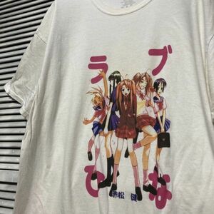 AGXK 1スタ 白 アニメ Tシャツ ラブひな 青年 漫画 セクシー 美少女 - 90s 00s ビンテージ アメリカ 古着 ベール 卸 仕入れ