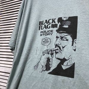 AGXB 1スタ 緑 バンド Tシャツ ブラックフラッグ BLACK FLAG ポリスストーリー 90s 00s ビンテージ 古着 ベール 卸 仕入