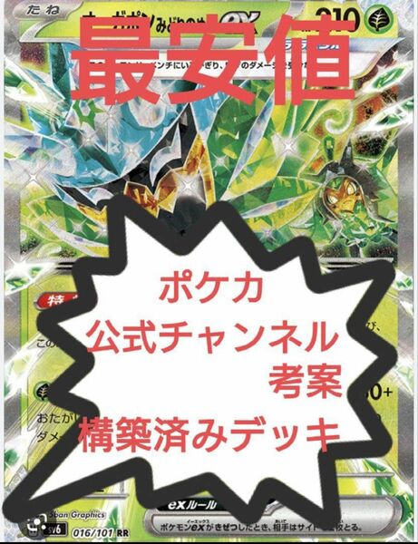 ポケカ公式チャンネル　オーガポン　構築済みデッキ　優勝　ジムバトル　デッキ