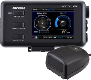 デイトナ バイク用 レーダー探知機 レーザー式オービス対応 防水 Bluetooth MOTO GPS LASER(モト ジーピーエス レーザー) 25674