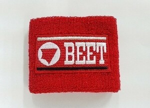 BEET ビート正規品　BEET ロゴ入り　リストバンド[赤]　0708-RTB-06
