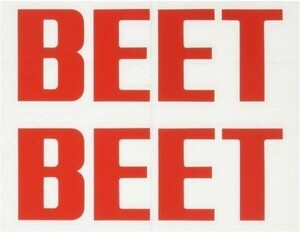 BEET ビート正規品　ステッカーBEET S 赤 0701-BS2-06