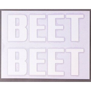 BEET ビート正規品　ステッカー BEET S 白 0701-BS2-05