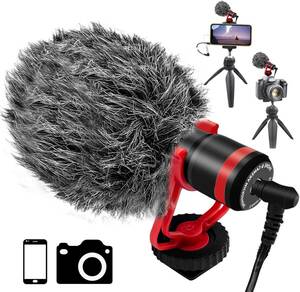 日常使い 商品 高音質スマホカメラマイク DSLR用 インタビューマイクiPho
