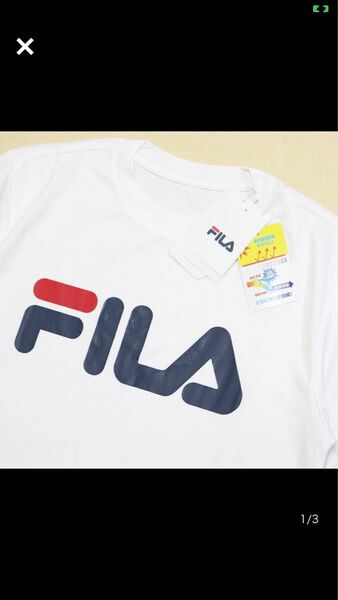 フィラ FILA 新品 定番 メンズ COOL 冷感 UVCUT スポーツ 半袖 Tシャツ 白 XL [412359-WT-LL]