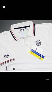 ●フィラ FILA ゴルフ GOLF 新品 メンズ 吸汗速乾 UVCUT 半袖 ポロシャツ XL [749674G-WT-LL]