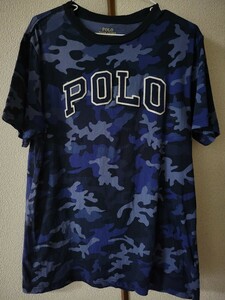 RALPH LAUREN　子供服 半袖 Tシャツ　ブルー系迷彩　160センチ