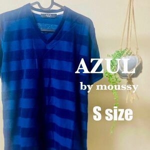 【未使用】AZULボーダーTシャツ／S