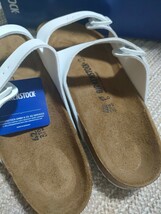 新品 BIRKENSTOCK ビルケンシュトック NEVADA ネバダ 27cm 42 白 ホワイト サンダル 正規品 レギュラーフィット レザー ドイツ製_画像4