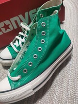 新品 未使用 CONVERSE ALL STAR HI ミントグリーン 27cm コンバース オールスター ハイ リアクト メンズ 正規品 スニーカー 緑 グリーン_画像2