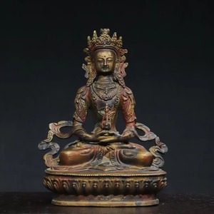 極上珍品 古銅彫 長寿仏 仏像 仏教古美術 中国古美術 古美味 蔵出