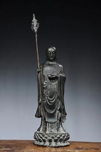 極上珍品 古銅彫 地蔵王像 仏教古美術 中国古美術 古美味 蔵出