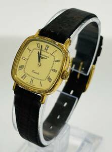 AH1868 ロンジン クォーツ LONGINES 962-6584 レディース腕時計 アナログ 2針 Swiss スイス QZ ゴールドカラー 稼働品