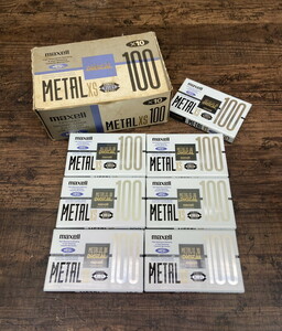 S-30* new goods unopened maxell METAL XS 100 cassette tape 7ps.@ together metal position out box attaching rare goods! 100 minute TYPE Ⅳ